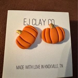 EJ Clay Co Pumpkin Earrings